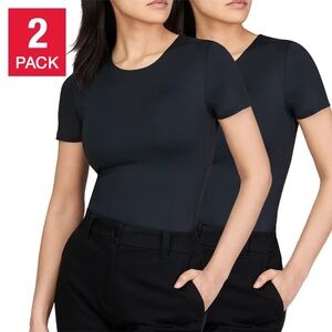 Frank & Oak Black Short Sleeve Bodysuits - 2 Pack size L , NWT